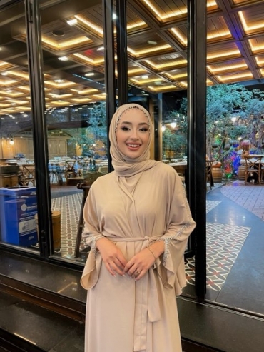 Alder Abaya Şal Krem