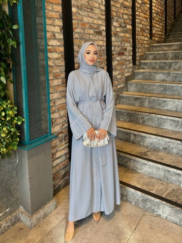 Shiny Abaya Gri