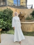 ZARAFET ABAYA BEYAZ