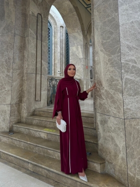 AJİNA ABAYA BORDO