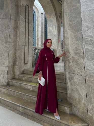 AJİNA ABAYA BORDO
