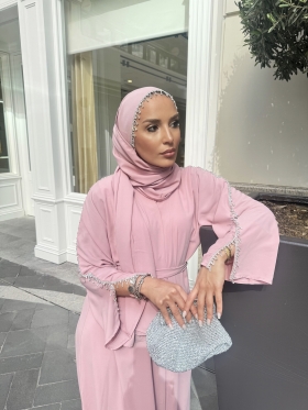 ALDER ABAYA TOZ PEMBE