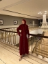 Shiny Abaya Bordo