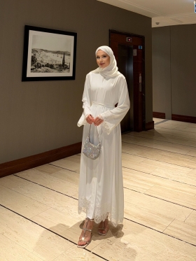 ZESA ABAYA BEYAZ