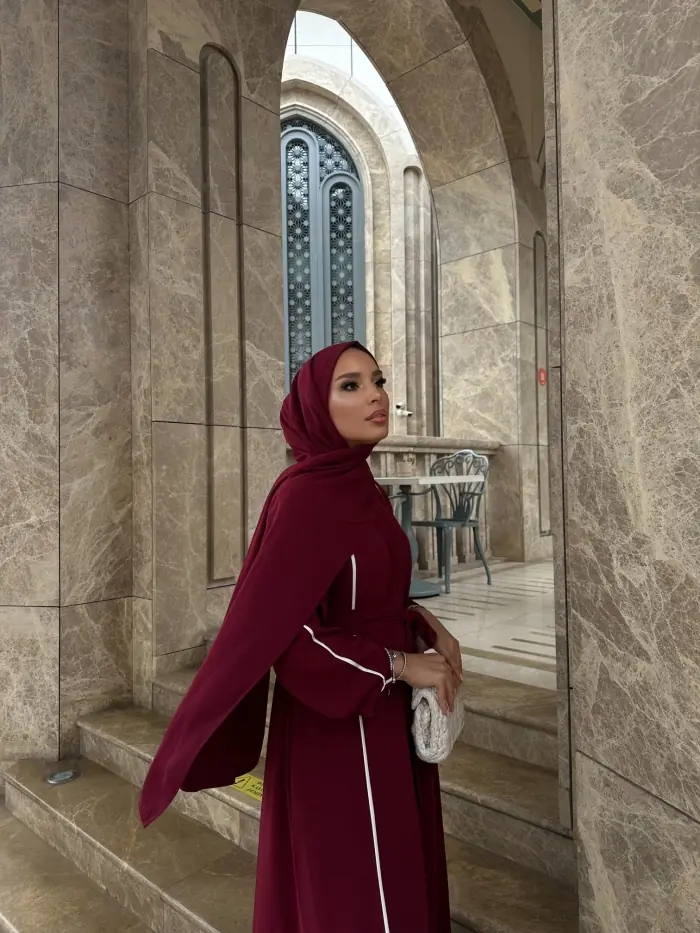 Ajina Abaya Bordo