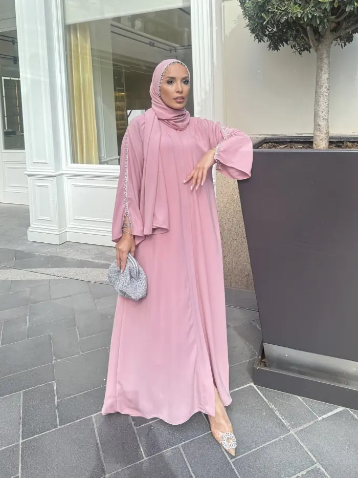 Alder Abaya Toz Pembe