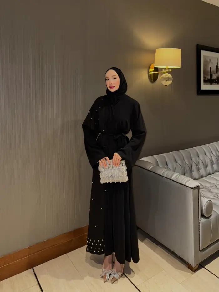 Erna Abaya Takım Siyah