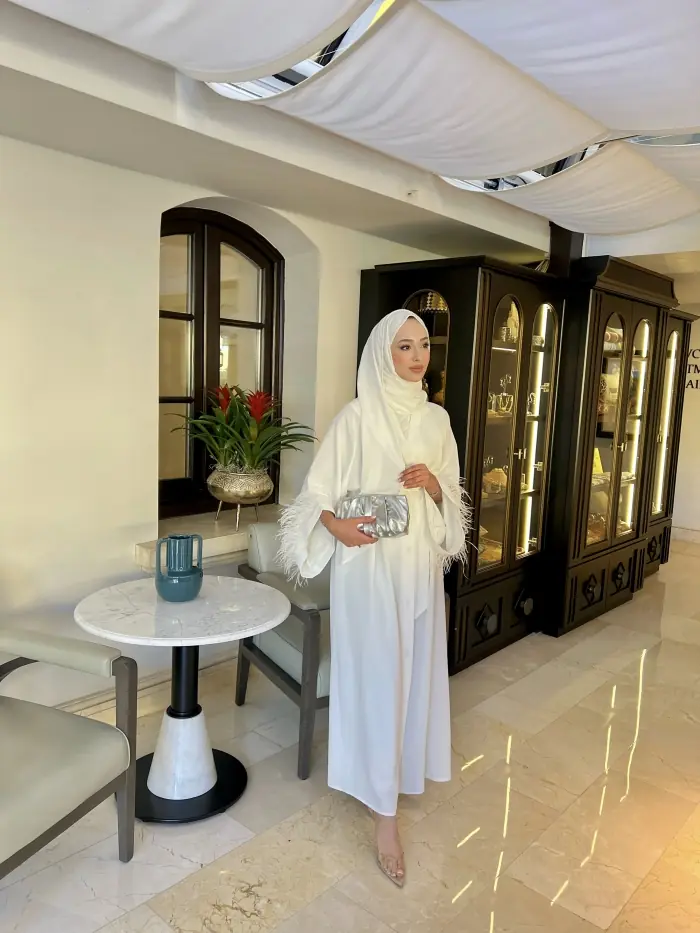 Rasila Abaya Beyaz