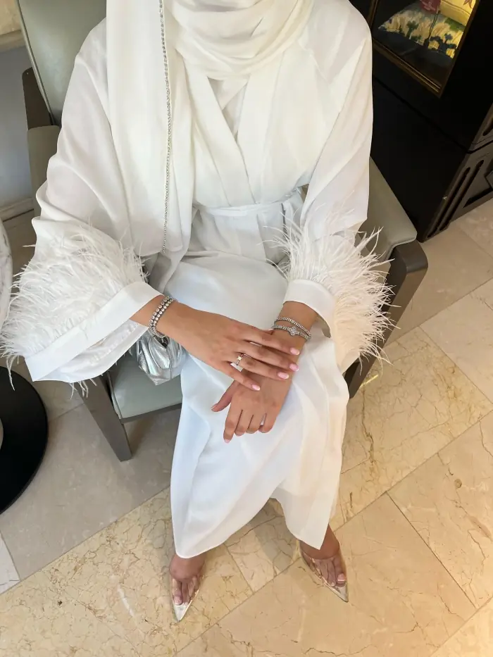 Rasila Abaya Beyaz