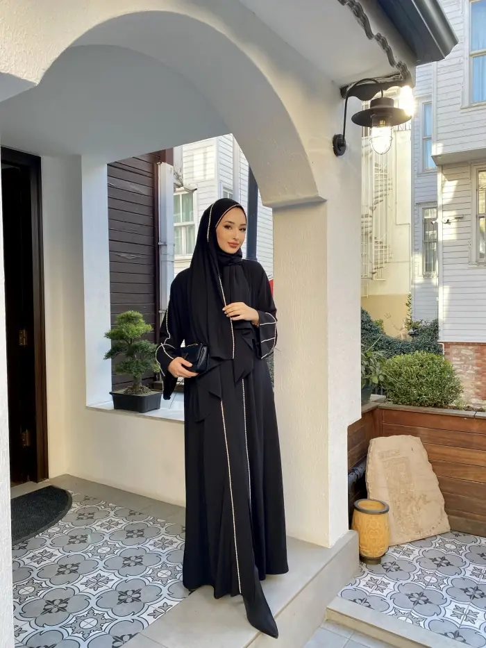 Shiny Abaya Siyah