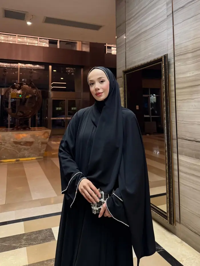 Suez Abaya Takım Siyah