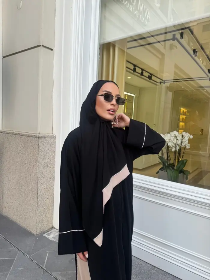 Zeyn Abaya Siyah-Bej